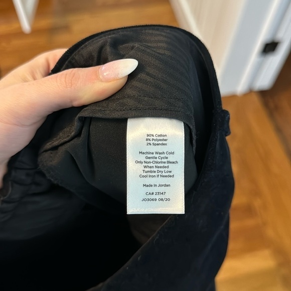 NWT Talbots Velvet High Waist Straight Leg Hampshire Ankle Pants Black Size 20W - Picture 8 of 8